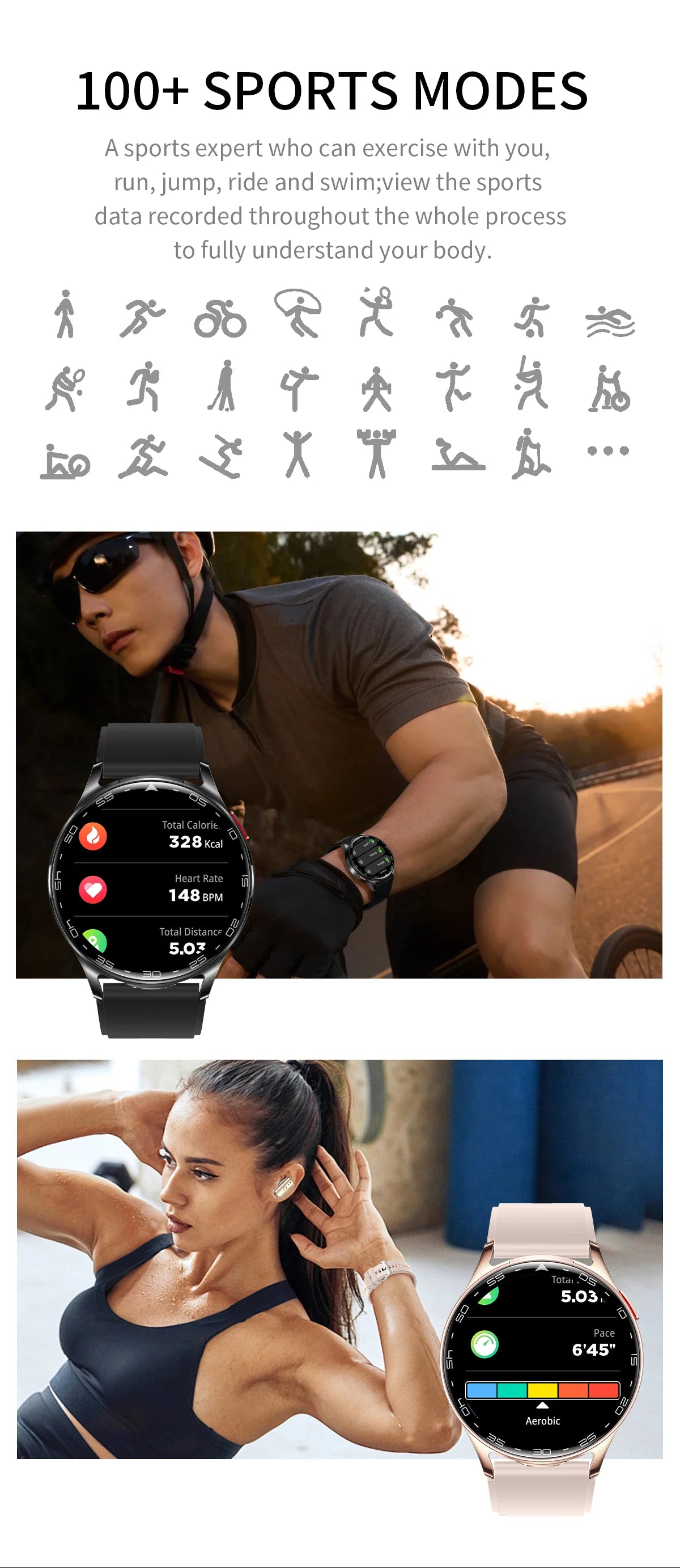 New Smart Watch TWS 2-in-1 Bluetooth Earphones With built-in Speaker HIFI 9D Sound Quality Health Monitor Watch For Android iOS
