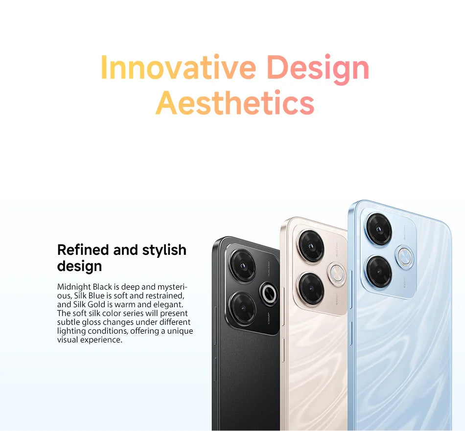 Global Version Xiaomi Redmi 13X Smartphone MTK Helio G91 Ultra 108MP super clear camera 6.79" FHD+ display 33W fast charging