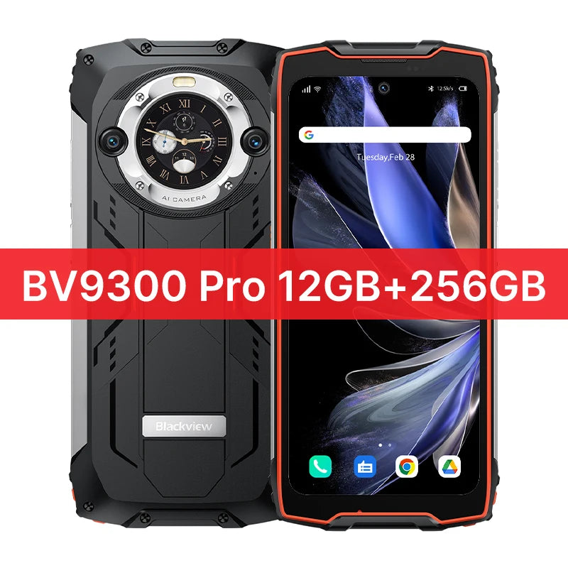 Blackview BV9300 Pro Rugged Phone 6.7'' 120Hz Display 8/12GB 256GB Smartphone With Dual Screen 15080mAh Battery 64MP Cellphone