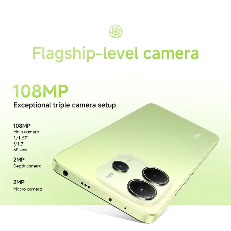 Global Version Xiaomi Redmi Note 14 MediaTek Helio G99-Ultra 108MP AI Camera 6.67" AMOLED 120Hz Display 5500mAh