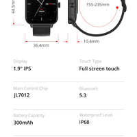 COLMI P81 Voice Calling Smart Watch Ultra 1.9 inch Screen 24H Health Monitor 100+ Sports Modes 100+ Watch Faces Smartwatch