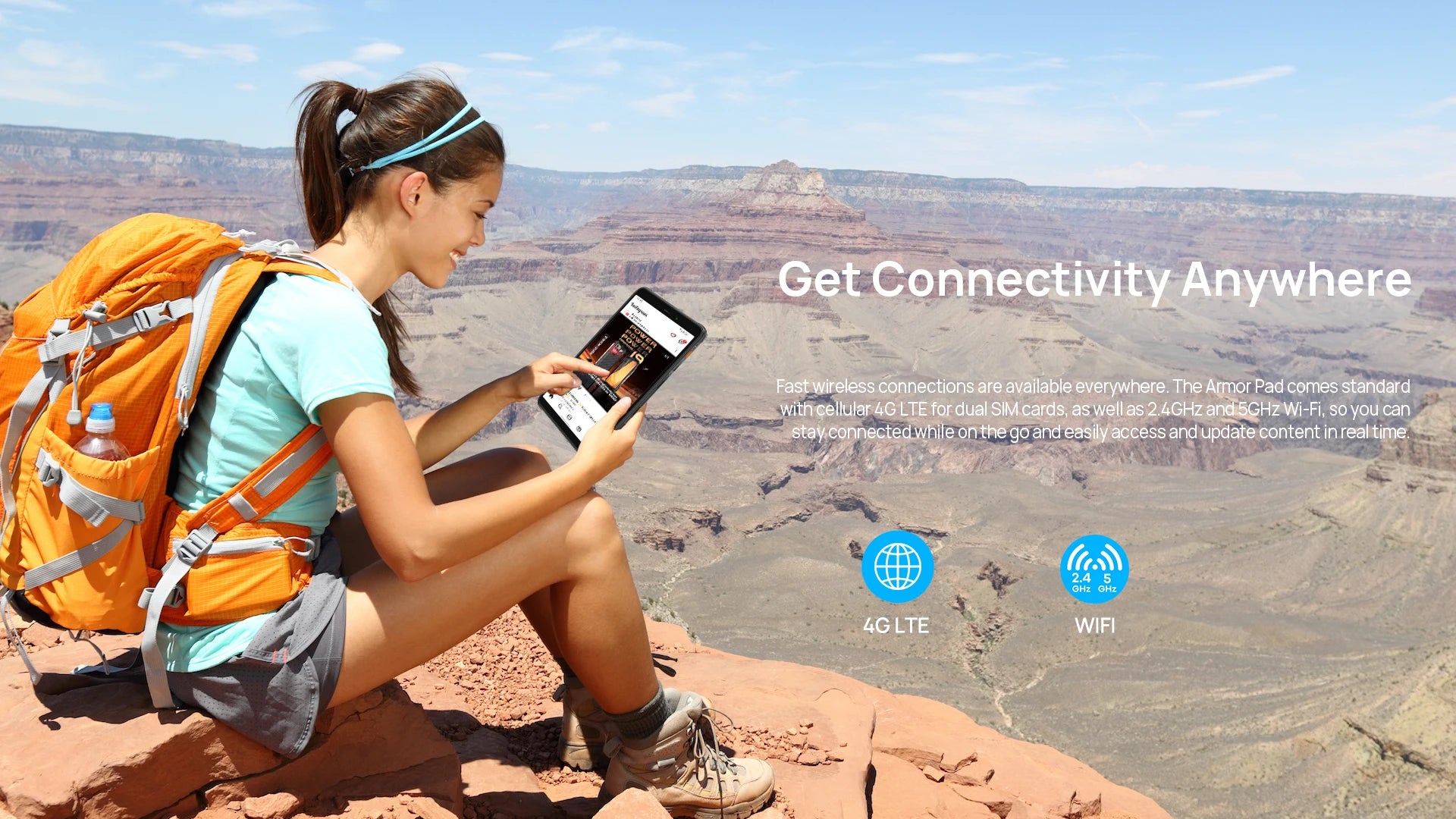 Ulefone Armor Pad Rugged Tablet 4GB RAM 64GB ROM 7650mAh 8.0'' HD+ Display 4G Android 12 Tablet Phone IP68/IP69K 13MP Camera