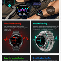 Swim Smartwatch Outdoor GPS Watch Sports Fitness Tracker Health Military Waterproof Watch BT5.3 Call Smart Watch for Android iOS