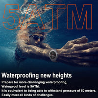 New Outdoor Sports Smart Watch Men For Xiaomi 5 ATM Waterproof GPS Motion Track Heart Rate HD Bluetooth Call UV Light SmartWatch