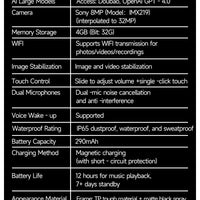 2025 Smart Glasses 32GB Memory with Camera Sunglasses Mini Camera Video Translation Bluetooth Call Anti-blue Glasses Man Women