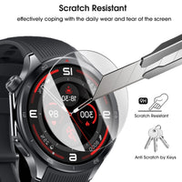 Tempered Glass Watch Screen Protector for OnePlus Watch 3 Hardness Protective Cover with Auto Alignment Tool Anti-Scratch Film