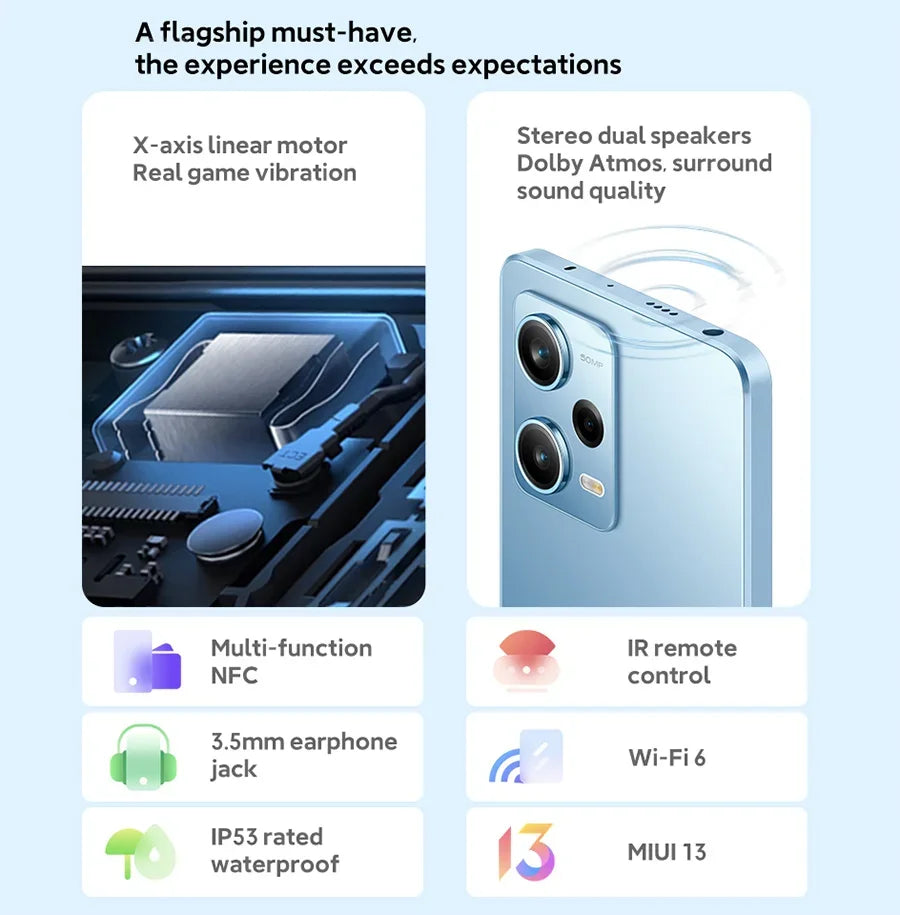 Global Rom Xiaomi Redmi Note 12 5G Smartphone 128GB/256GB 6.67'' GOLED Display 120Hz Snapdragon 4 Gen1 48MP Dual Camera 33W used