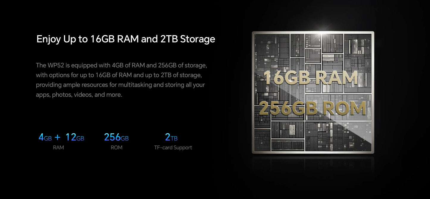 Oukitel WP52 5G Rugged Smartphone Android14 16GB+256GB 6500mAh Mobile Phone 48MP NFC Cell Phone