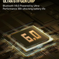 Ear Clip Earbuds 6th Gen Bluetooth 6.0 Headphones Surround Sound Earphone Touch Control Wireless Headset Noise Reduction HD Call