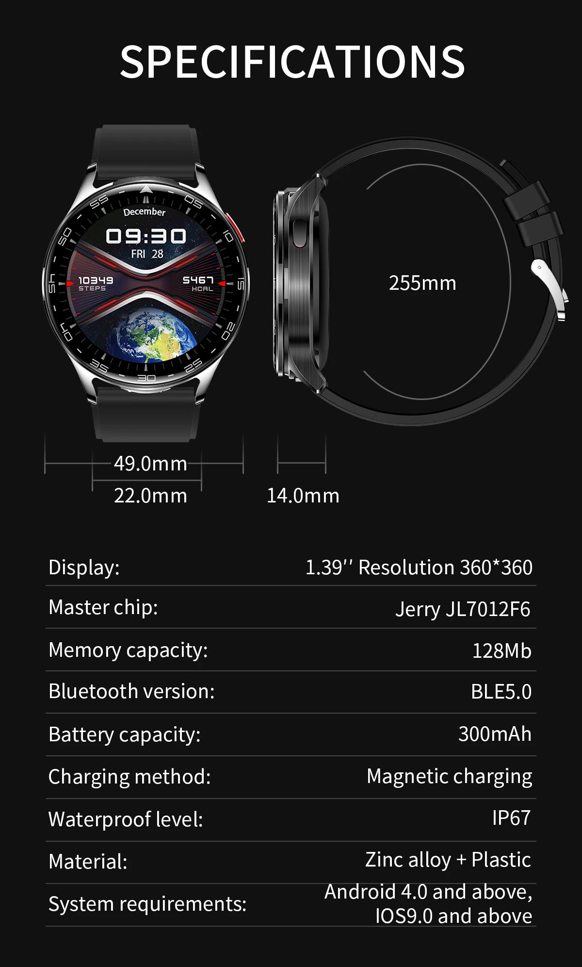 New Smart Watch TWS 2-in-1 Bluetooth Earphones With built-in Speaker HIFI 9D Sound Quality Health Monitor Watch For Android iOS