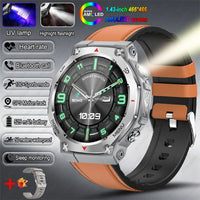 New Outdoor Sports Smart Watch Men For Xiaomi 5 ATM Waterproof GPS Motion Track Heart Rate HD Bluetooth Call UV Light SmartWatch