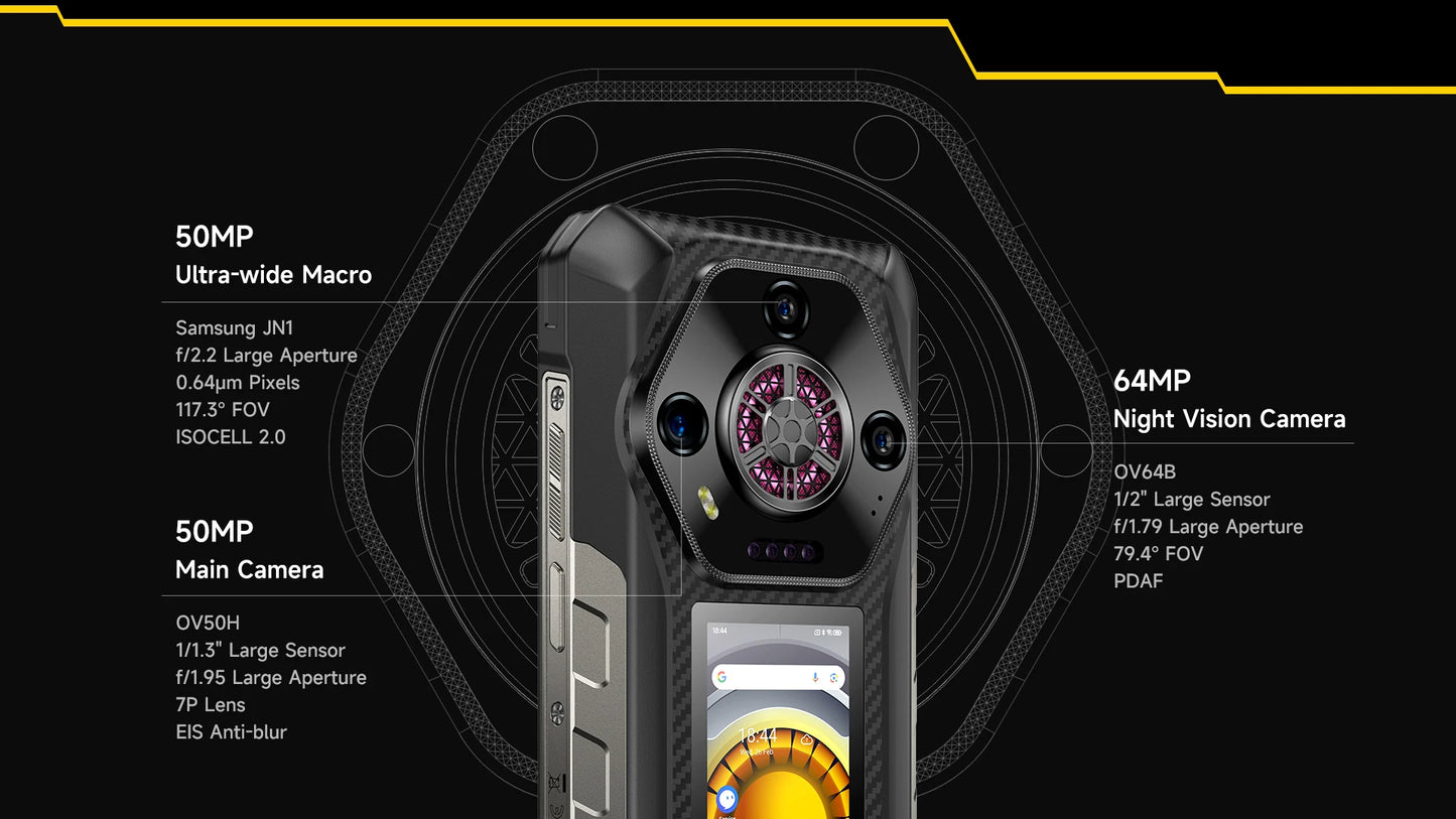 【World Premiere】Ulefone Armor 30 Pro 5G Rugged Phone Android 14 Smartphone 6.9" 120Hz 32GB+512GB 12800mAh Night Camera 64MP NFC