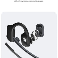EASYBUDS Handsfree Bluetooth Air Bone Conduction Earphones With Noise Cancelling Boom Microphone Business Open Ear Headphones