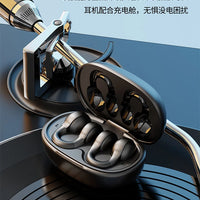 Wireless Headphones  Bluetooth Headset With Mic Handsfree Noise Canceling Earphones Clip Ear Music Sports Gaming Earplug