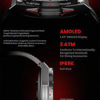 Swim Smartwatch Outdoor GPS Watch Sports Fitness Tracker Health Military Waterproof Watch BT5.3 Call Smart Watch for Android iOS