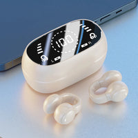 Wireless Headphones  Bluetooth Headset With Mic Handsfree Noise Canceling Earphones Clip Ear Music Sports Gaming Earplug