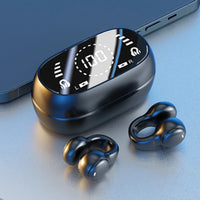 Wireless Headphones  Bluetooth Headset With Mic Handsfree Noise Canceling Earphones Clip Ear Music Sports Gaming Earplug