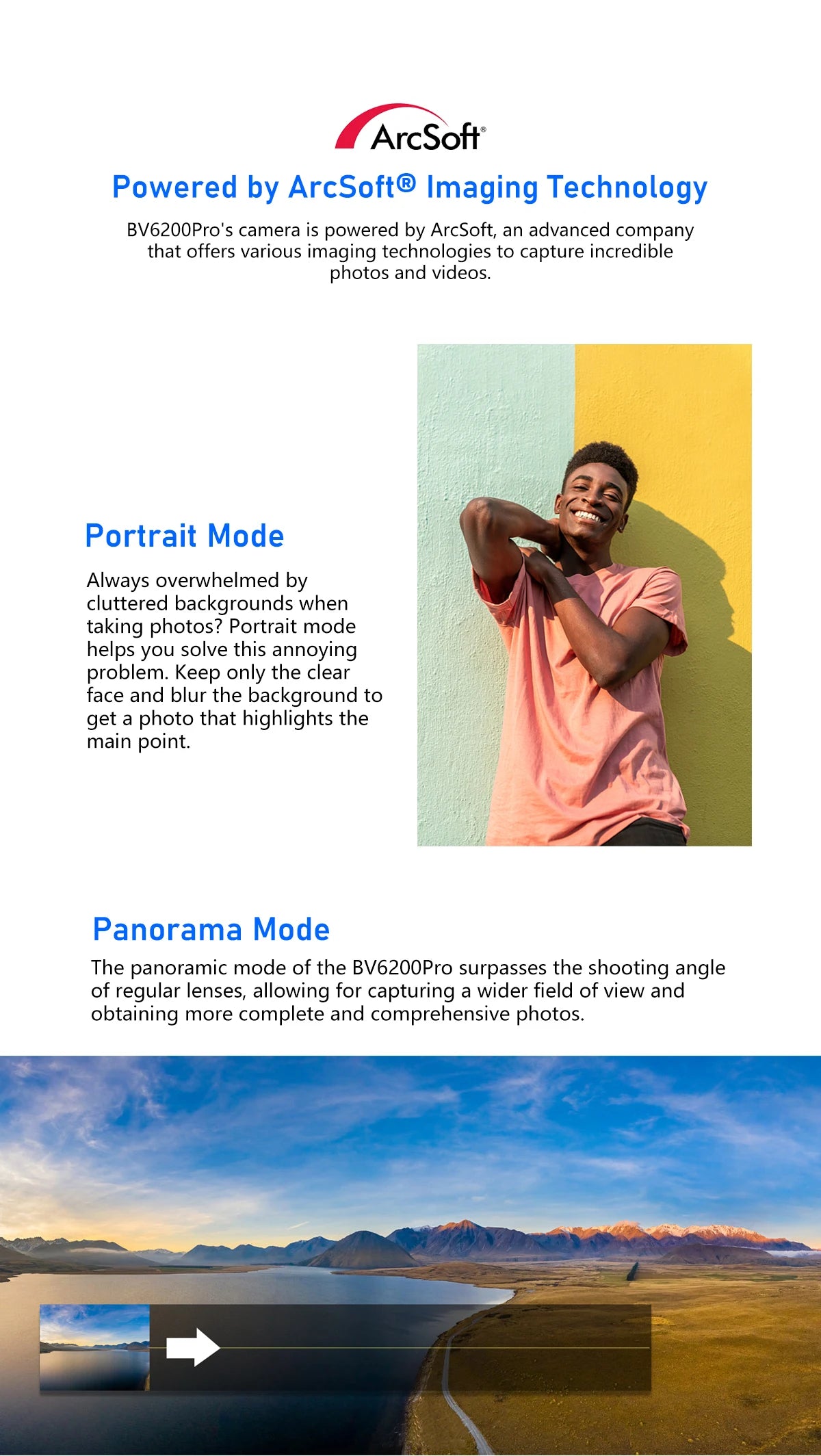 Blackview BV6200 Pro Waterproof Rugged Phone 6.56'' 6GB/128GB Smartphone 13000mAh 18W Fast Charge NFC Cell Phone