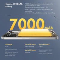 POCO M7 Global Version Smartphone 128GB 256GB Snapdragon 685 7000mAh battery Immersive 6.9" FHD+ Display NFC 33W Charging
