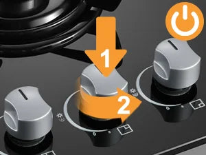 60cm Built-in Gas Hob 4 Burner | Auto Thermocouple & Safety Lock | 4-Zone Tempered Glass 8060W with Auto Ignition