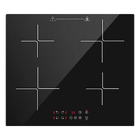 Induction Hob 4 Plates Built-in Electric Cooktop 60cm Booster Touch Control 6000W 9 Power Levels 1-99Minute Timer Child Lock