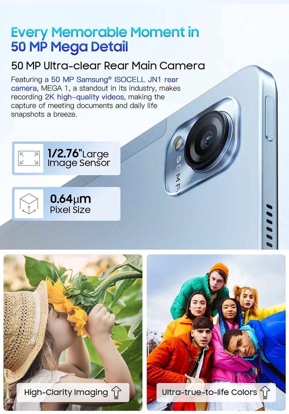 MEGA 1 Tablets Blackview 11.5 inch 2.4K 120Hz Display 8GB/12GB 256GB 50MP Camera 33W Fast Charging 8800mAh Battery MTK Helio G99