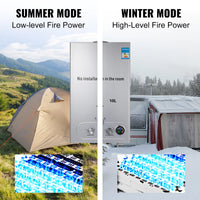 VEVOR 6L-18L Propane Gas Tankless Water Heater, Bathroom heating instant,Outdoors Water Heater Boiler Car Camping