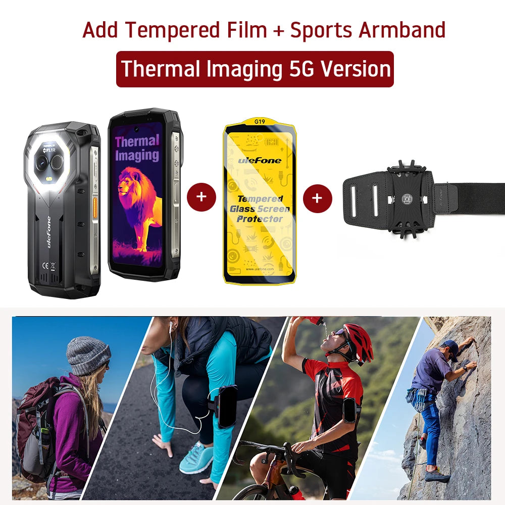 Ulefone Armor Mini 20T Pro 5G  THERMAL BY FLIR® 4.7" Rugged Phone Android 14 Smartphone 256GB ROM Mobile Phone Thermal lmaging