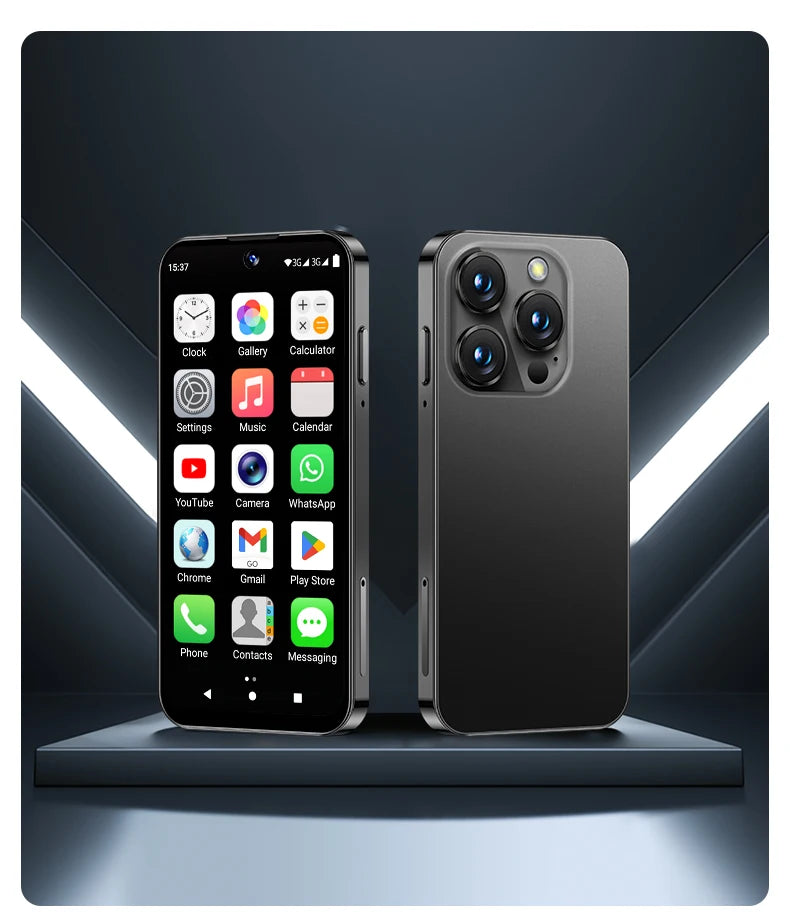 SERVO 19E 3G WCDMA Mini Smart Phone 3.88"Display 2 SIM Android 10.0 16GB ROM Face Recognition GPS Android Smart Cellphone TYPE-C