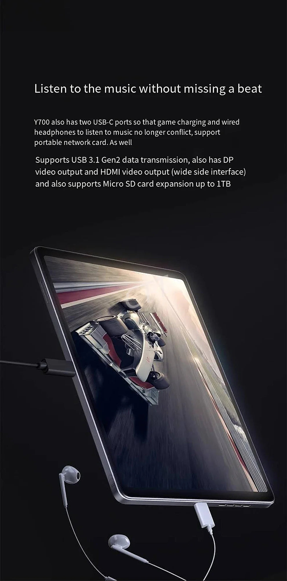 Global Rom Lenovo Pad LEGION Y700 2023 Snapdragon 8+ 12GB 256GB 2K 144Hz Display Screen ZUI15 WIFI Gaming Tablet PC Tab Tablet