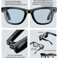 Smart AI Translation Smart Glasses Take Photos Recognizing Objects 4K Camera Bluetooth Music Call Intelligent Recording Glasses