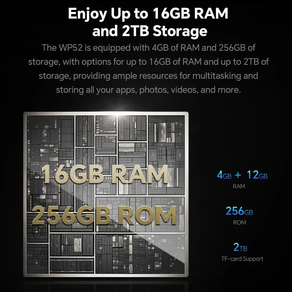 Oukitel WP52 5G Rugged Smartphone Android14 16GB+256GB 6500mAh Mobile Phone 48MP NFC Cell Phone