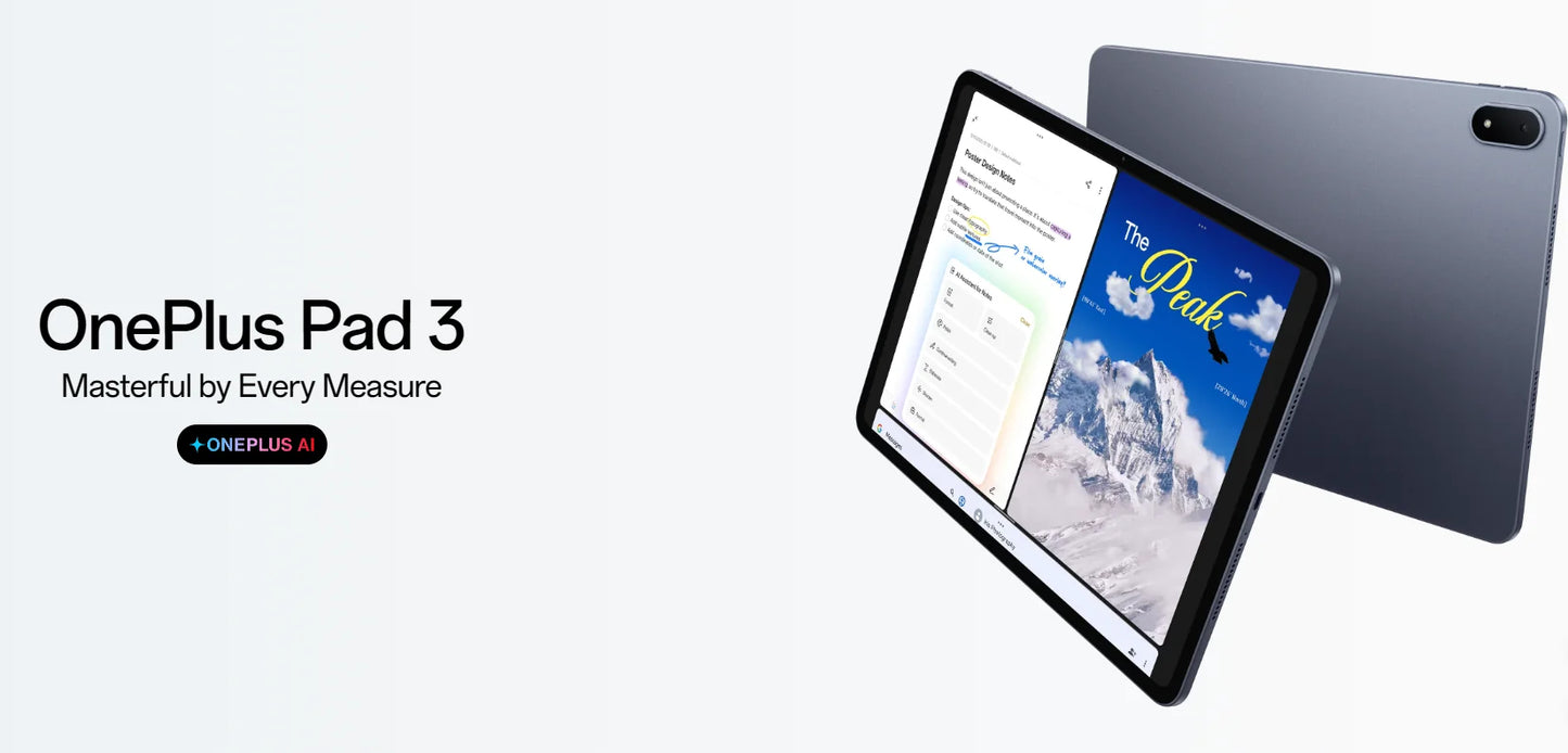 Global Version OnePlus Pad 3 Snapdragon 8 Elite 13.2-inch 144Hz 3.4K Screen 12140mAh Battery 13MP Rear Camera 80W Charge