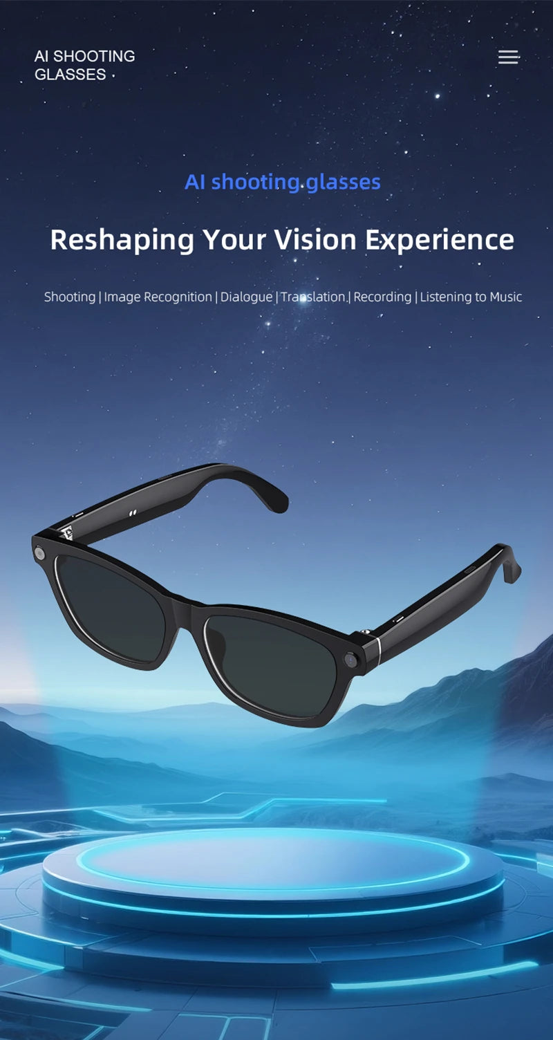 Xiaomi V03 Smart Glasses 500w Pixel Video Camera AI Voice Translation Bluetooth Recording Call Music Intelligent Sunglasses 2025