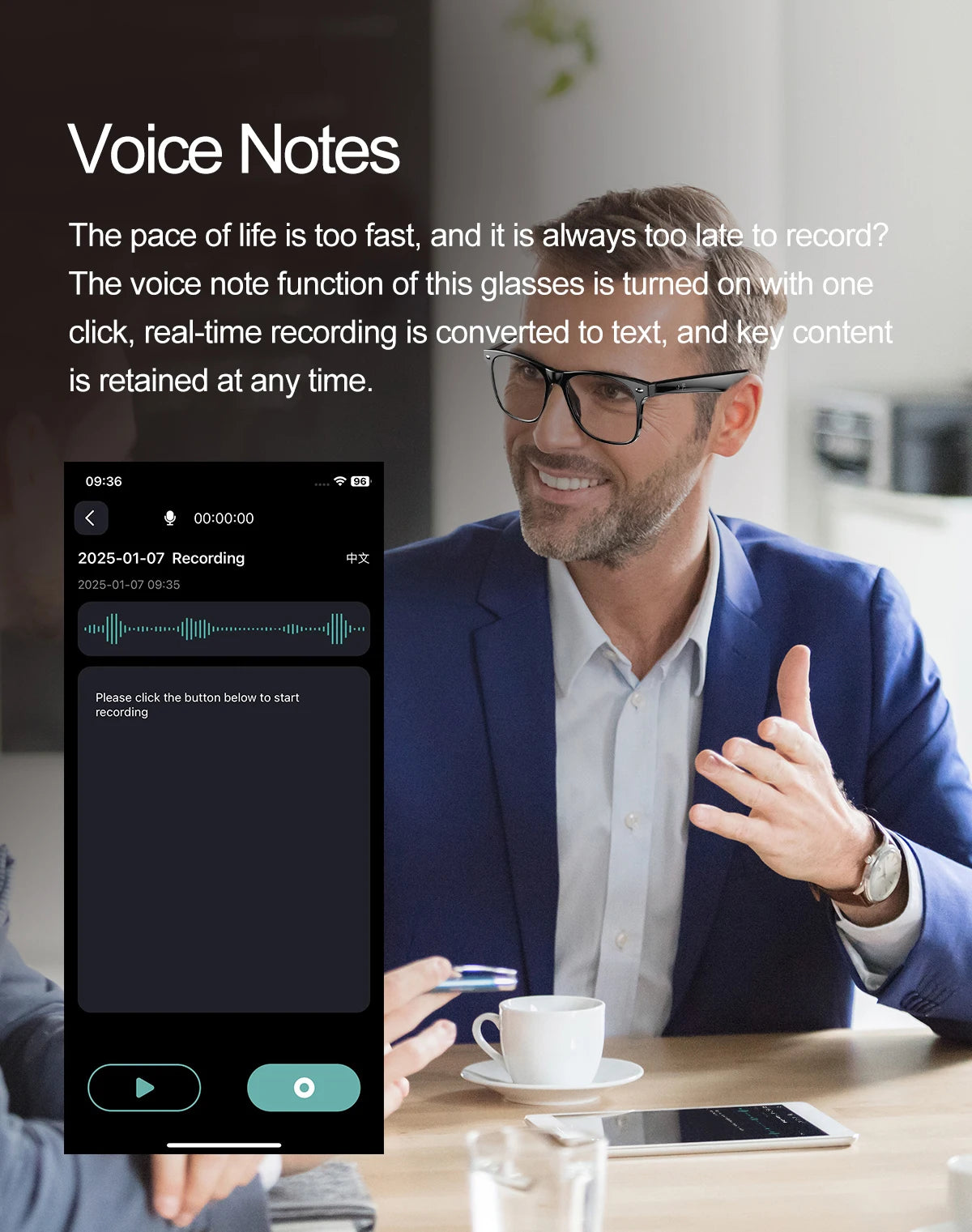 W100 Smart Glasses 163 Online Language AI Automatic Dialogue Translation Bluetooth Glasses with Speaker Sports UV Protection New