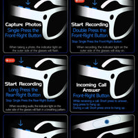 Smart AI Translation Smart Glasses Take Photos Recognizing Objects 4K Camera Bluetooth Music Call Intelligent Recording Glasses