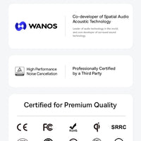 Baseus EP10 Pro ANC Earbuds Wireless Bluetooth 6.0 Earphones 50dB Realtime Adaptive Headphones 6 Mic Hi-Res LDAC IP55  Ear buds