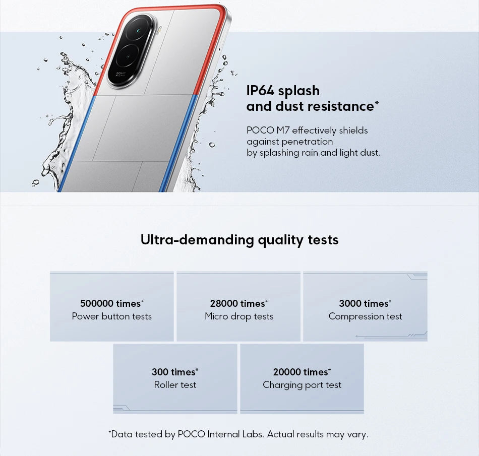 POCO M7 Global Version Smartphone 128GB 256GB Snapdragon 685 7000mAh battery Immersive 6.9" FHD+ Display NFC 33W Charging