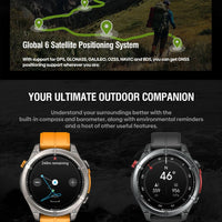 NEW Stratos 4 GPS Smart Watch 1.43 AMOLED Display Built-in Compass Barometric Altimeter Flashlight Voice Call Smartwatch