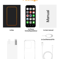 SERVO 19E 3G WCDMA Mini Smart Phone 3.88"Display 2 SIM Android 10.0 16GB ROM Face Recognition GPS Android Smart Cellphone TYPE-C