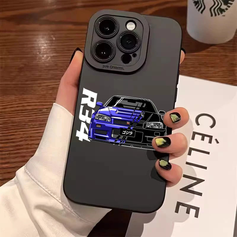 Phone Case for Samsung A54 5g A35 A34 A55 A52 A53 A32 A14 A13 A15 Case Galaxy S21 FE S22 S23 S24 Ultra Stylish Car Pattern Cover