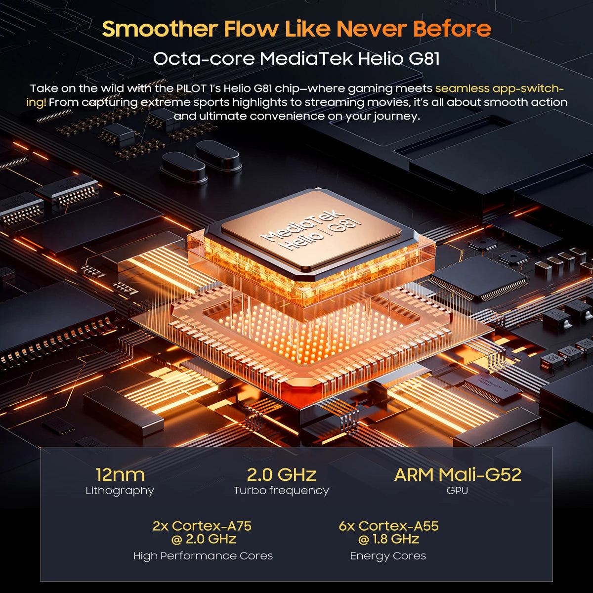 Blackview OSCAL PILOT 1 Rugged Phone, 6GB+ 256GB ,Helio G81 Smartphone Android14, 6.67'' Display Mobile Phone, 15000mAh, NFC