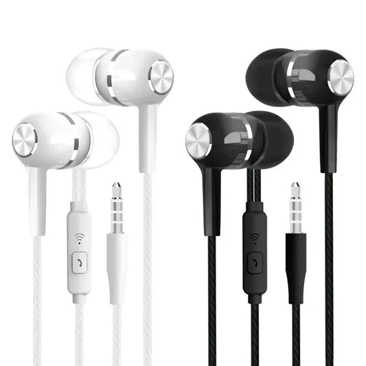 3.5mm Wired Earphone In Ear Headset HIFI Heavy Bass Earbuds Monitor Sports Headset Stereo Music Gaming Headphone with Microphone