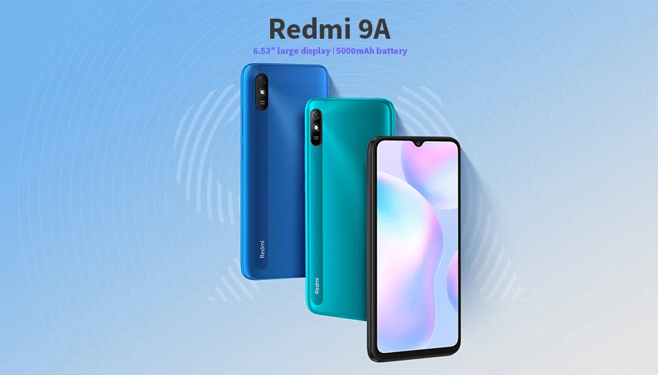 Smartphone Xiaomi Redmi 9A Global Rom 64GB/128GB Cellphone 5000mAh 6.53 inch MTK Helio G25 Octa Core 13MP Smart phone CN Version