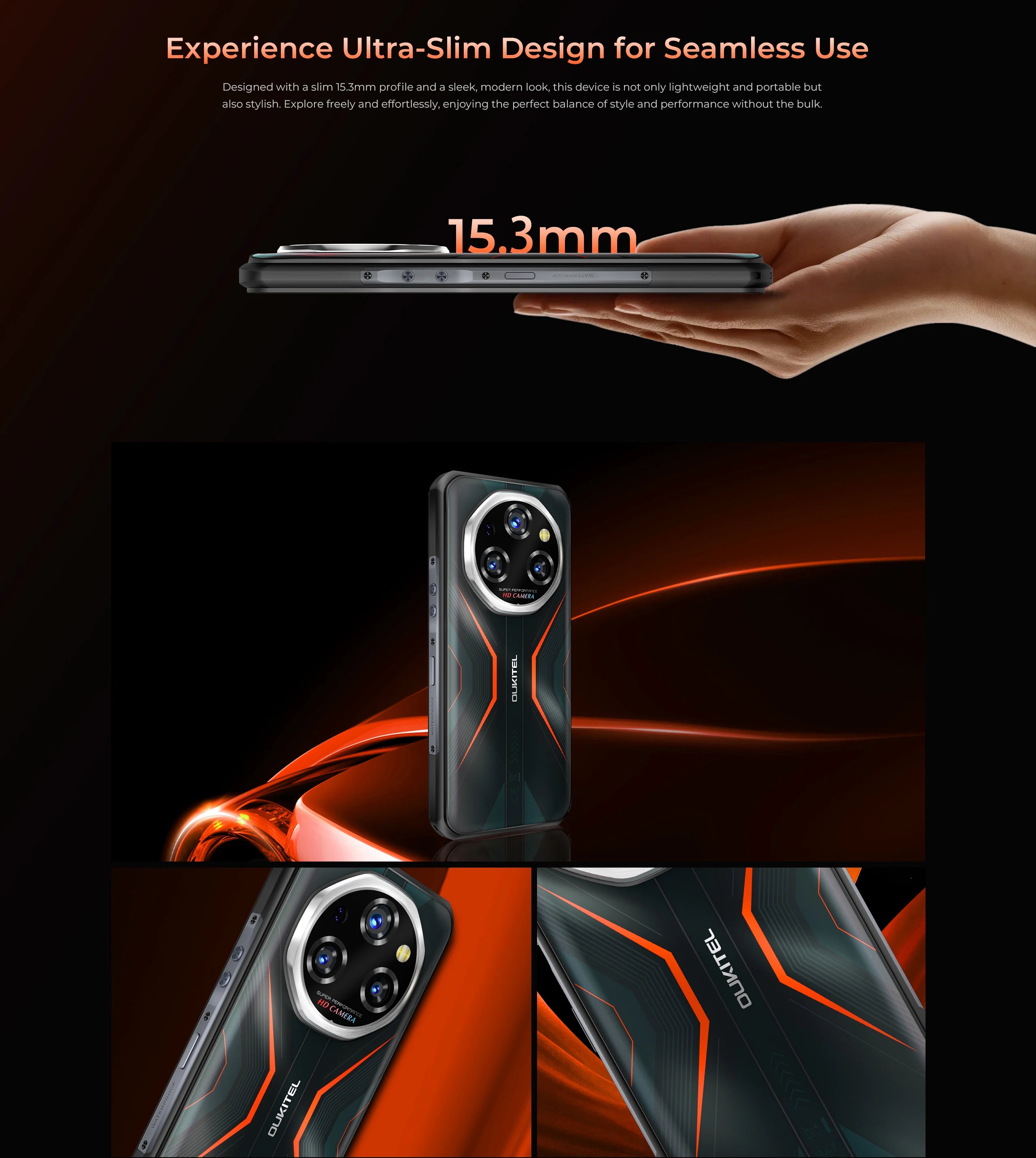 Oukitel WP55 Pro 5G Rugged Smartphone 16GB+512GB 33W Android15 Mobile Phone 11000mAh 6.58" FHD+ 108MP Camera oukitel Cell Phone