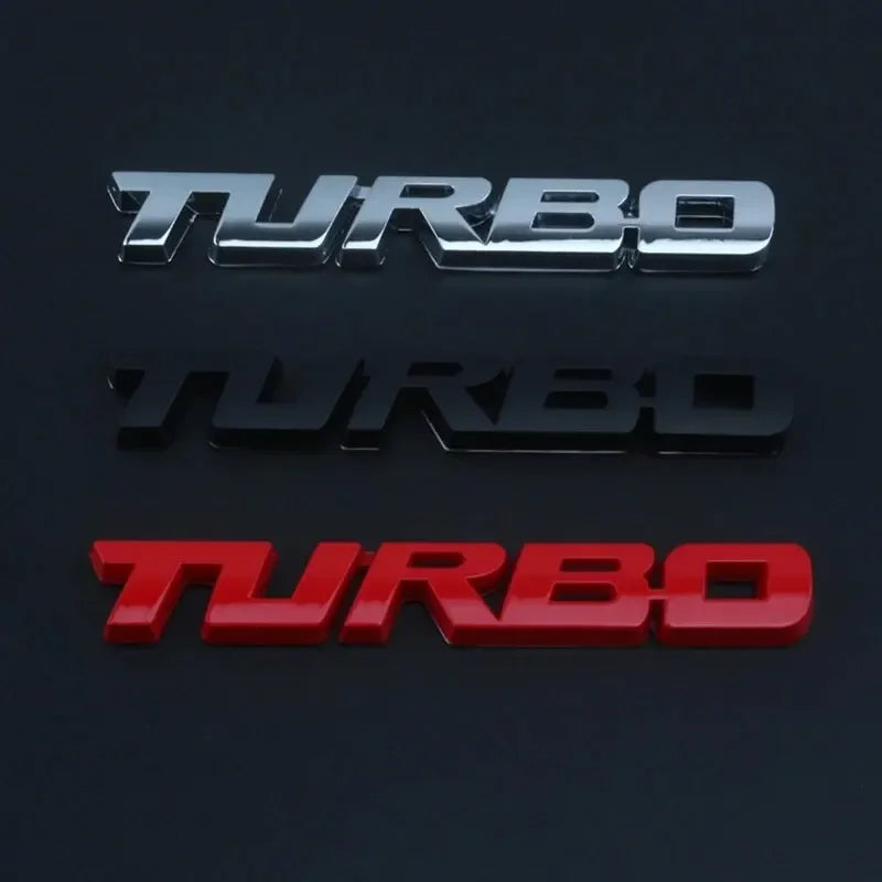 Car Sticker Turbocharged Turbo Metal Alloy 3D Badge Car Modification Accessories Rear Marked Side Marking Decorative Car-Sticker