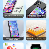 NEW SERVO S27 Mini Android Smartphone 4.0" Full Screen 2GB+16GB Memory 5MP 2 SIM Stanbdby Face Unlock 3G Cute Phones Google Play