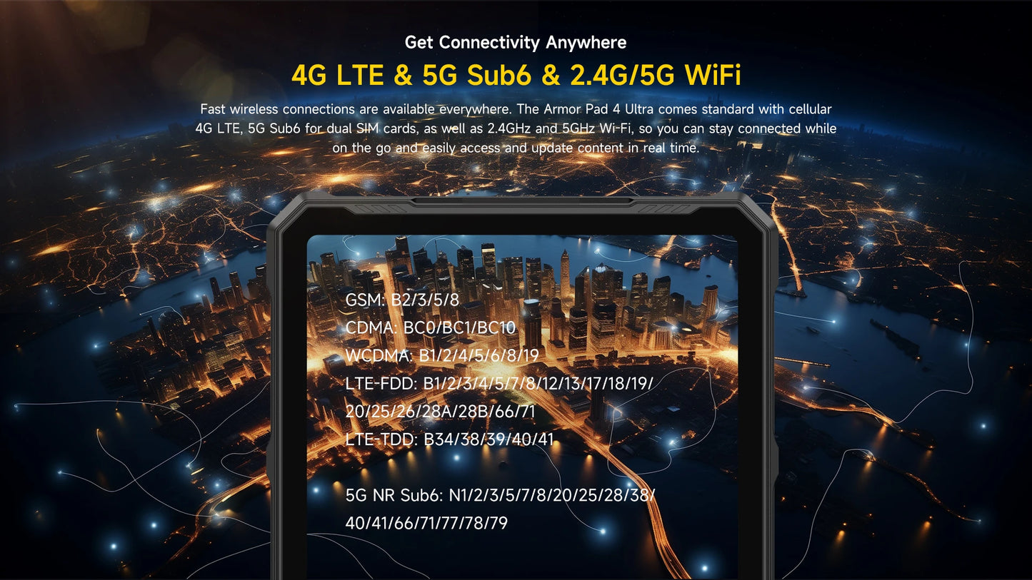 Ulefone Armor Pad 4 Ultra 5G Rugged Tablet  Thermal lmaging 10.36"2K Up to 16GB RAM 256GB ROM Android 14 11800mAh