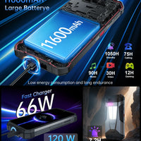 8849 Tank 4 Unihertz Rugged Smartphone Projector 720P 100 Lumens 6.78'' AMOLED 512G Android14 11600mAh 5G Dimensity 7300 120Hz