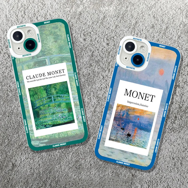 Claude Monet Arts Case For Samsung Galaxy S23 S22 S21 FE Plus Ultra Silicone A14 A34 A54 A13 A23 A33 A53 A32 A52 A52S 5G Cover